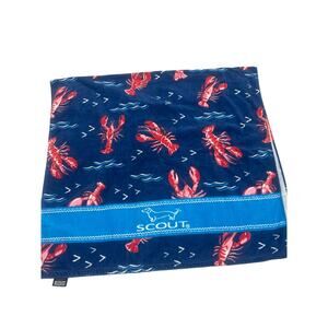 Scout Blue Red 100% Cotton Extra Large 60 x 35in Beach Pool Lobster Towel NWOT
